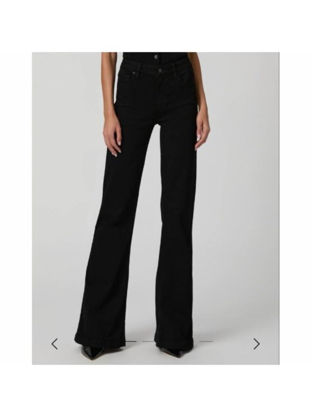 NWT PAIGE Genevieve Flare Jeans Black Shadow High Rise Size 27 - Picture 4 of 12